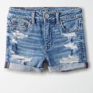 Size 8 - AE Ne(X)T Level High-Waisted Denim Short Short